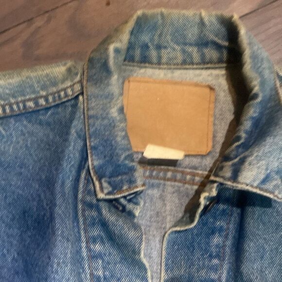 Vintage Levi’s 705 4 Pocket Chore Work Denim Jean Trucker Jacket Men’s Size S - Picture 5 of 6